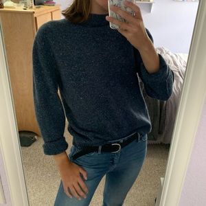 Vintage blue mock neck sweater
